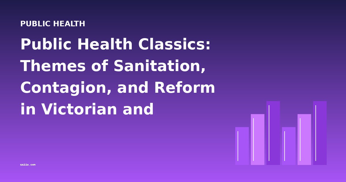 Public Health Classics: Themes of Sanitation, Contagion, and Reform in Victorian and Progressive Era Literature