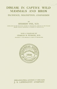 Cover of Disease in captive wild mammals ...