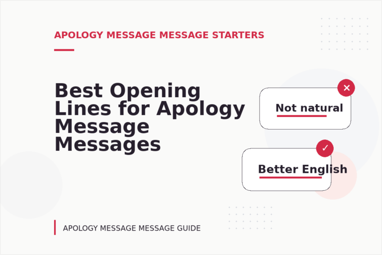 Best Opening Lines for Apology Message Messages
