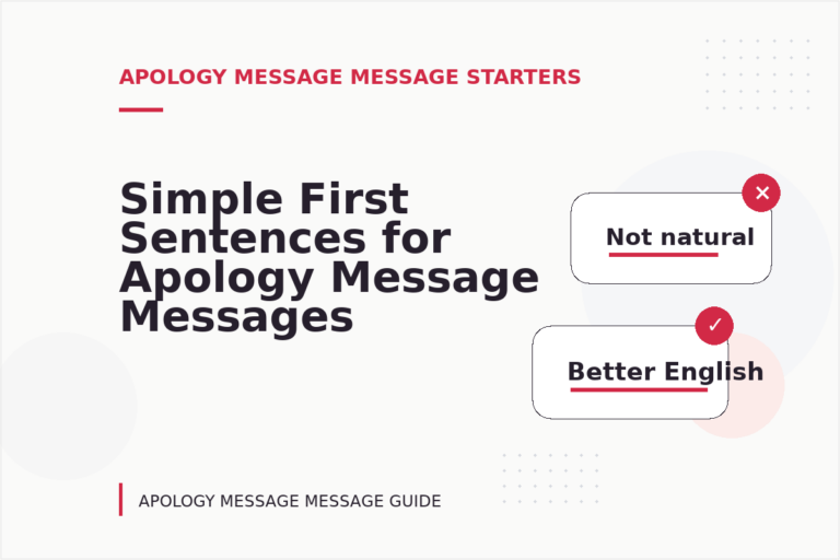 Simple First Sentences for Apology Message Messages Simple First Sentences for Apology Message Messages