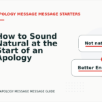 How to Sound Natural at the Start of an Apology Message Message