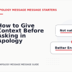 How to Give Context Before Asking in Apology Message Message English