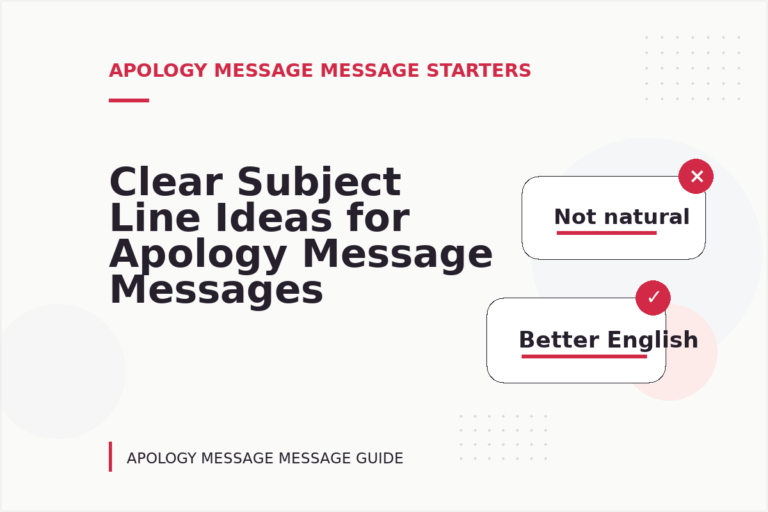 Clear Subject Line Ideas for Apology Message Messages Clear Subject Line Ideas for Apology Message Messages