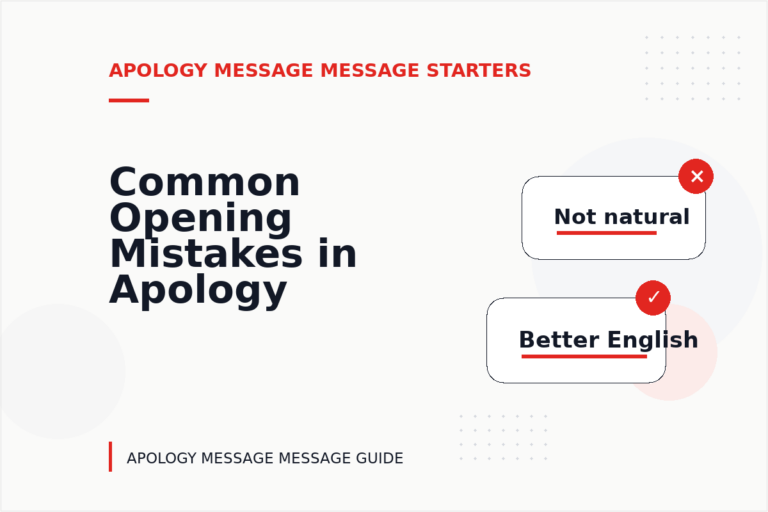 Common Opening Mistakes in Apology Message Messages Common Opening Mistakes in Apology Message Messages