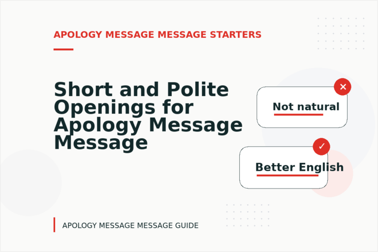 Short and Polite Openings for Apology Message Message English Short and Polite Openings for Apology Message Message English