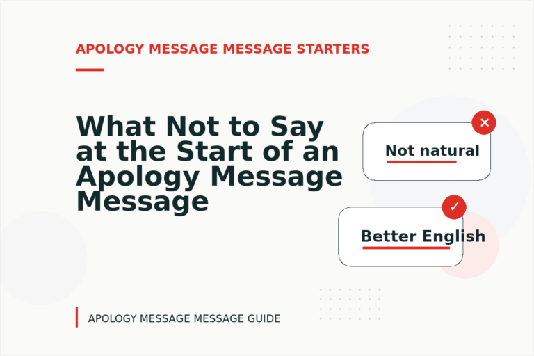 What Not to Say at the Start of an Apology Message Message What Not to Say at the Start of an Apology Message Message