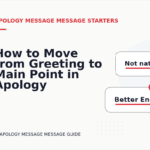 How to Move from Greeting to Main Point in Apology Message Message English