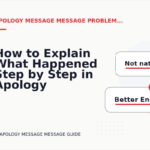 How to Explain What Happened Step by Step in Apology Message Message English