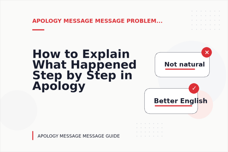 How to Explain What Happened Step by Step in Apology Message Message English