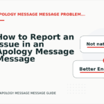 How to Report an Issue in an Apology Message Message
