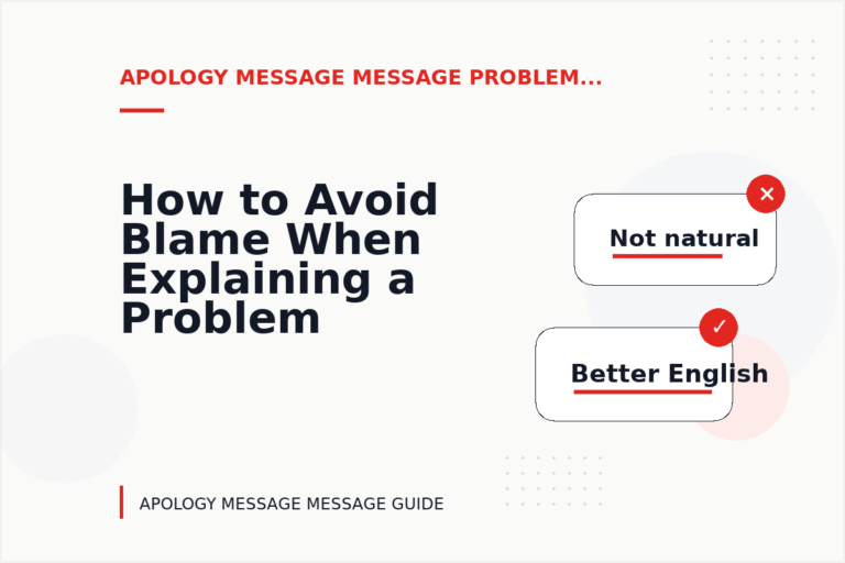 How to Avoid Blame When Explaining a Problem in Apology Message Message English How to Avoid Blame When Explaining a Problem in Apology Message Message English