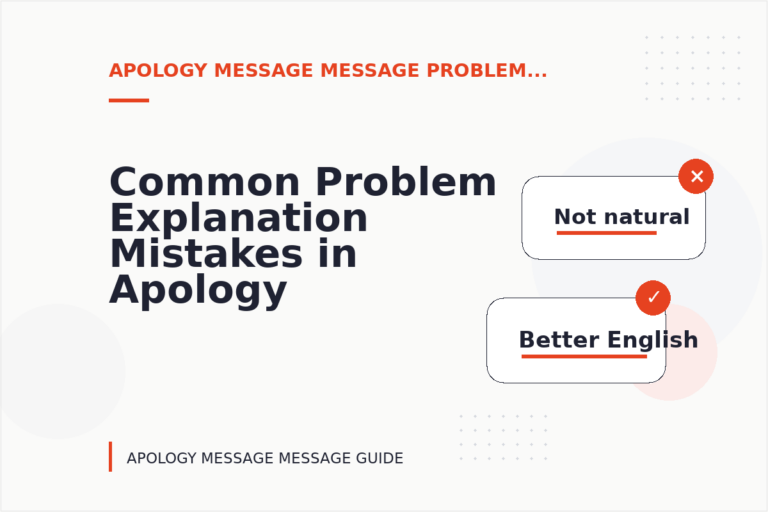 Common Problem Explanation Mistakes in Apology Message Message English Common Problem Explanation Mistakes in Apology Message Message English