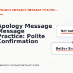 Apology Message Message Practice: Polite Confirmation Examples