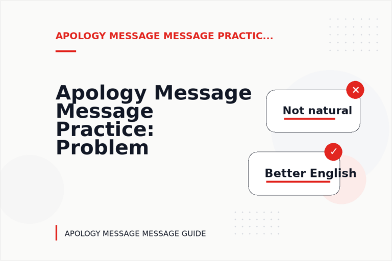 Apology Message Message Practice: Problem and Solution Replies Apology Message Message Practice: Problem and Solution Replies