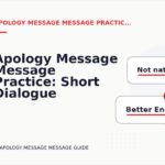 Apology Message Message Practice: Short Dialogue Examples
