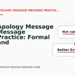 Apology Message Message Practice: Formal and Friendly Versions