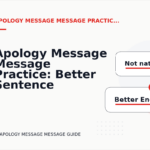 Apology Message Message Practice: Better Sentence Choices