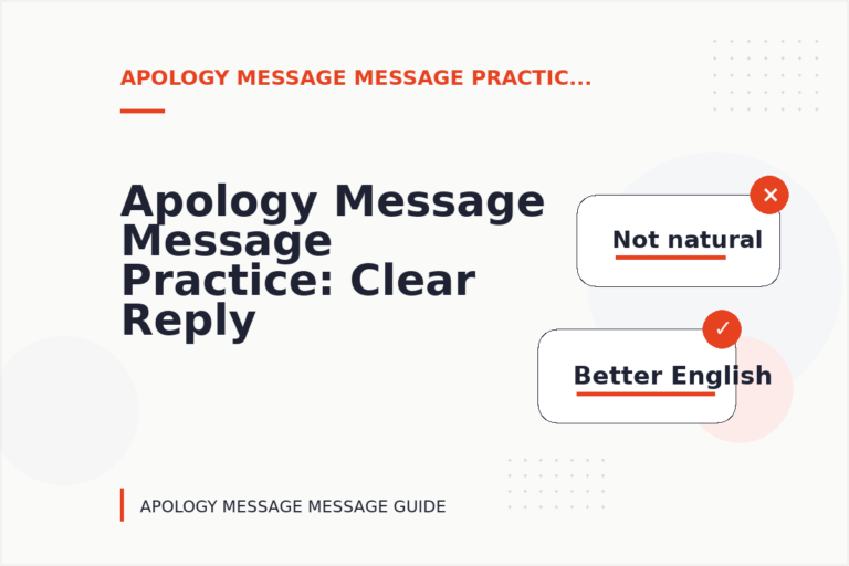 Apology Message Message Practice: Clear Reply Patterns Apology Message Message Practice: Clear Reply Patterns