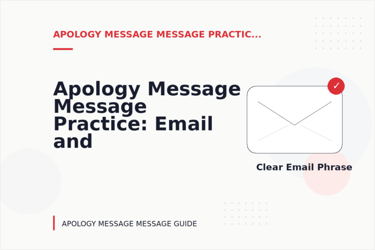 Apology Message Message Practice: Email and Message Examples Apology Message Message Practice: Email and Message Examples