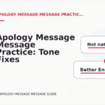 Apology Message Message Practice: Tone Fixes for Real Situations