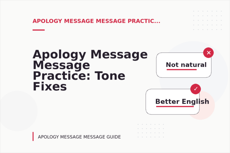 Apology Message Message Practice: Tone Fixes for Real Situations Apology Message Message Practice: Tone Fixes for Real Situations