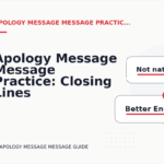 Apology Message Message Practice: Closing Lines and Follow-Ups