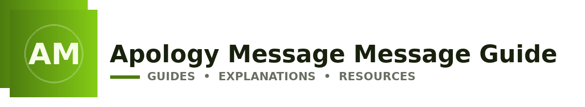 Apology Message Message Guide
